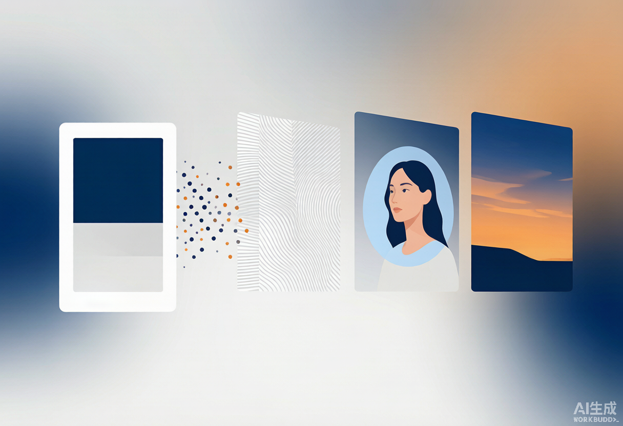Lightroom AI 降噪、AI 蒙版与增强处理的工作流示意