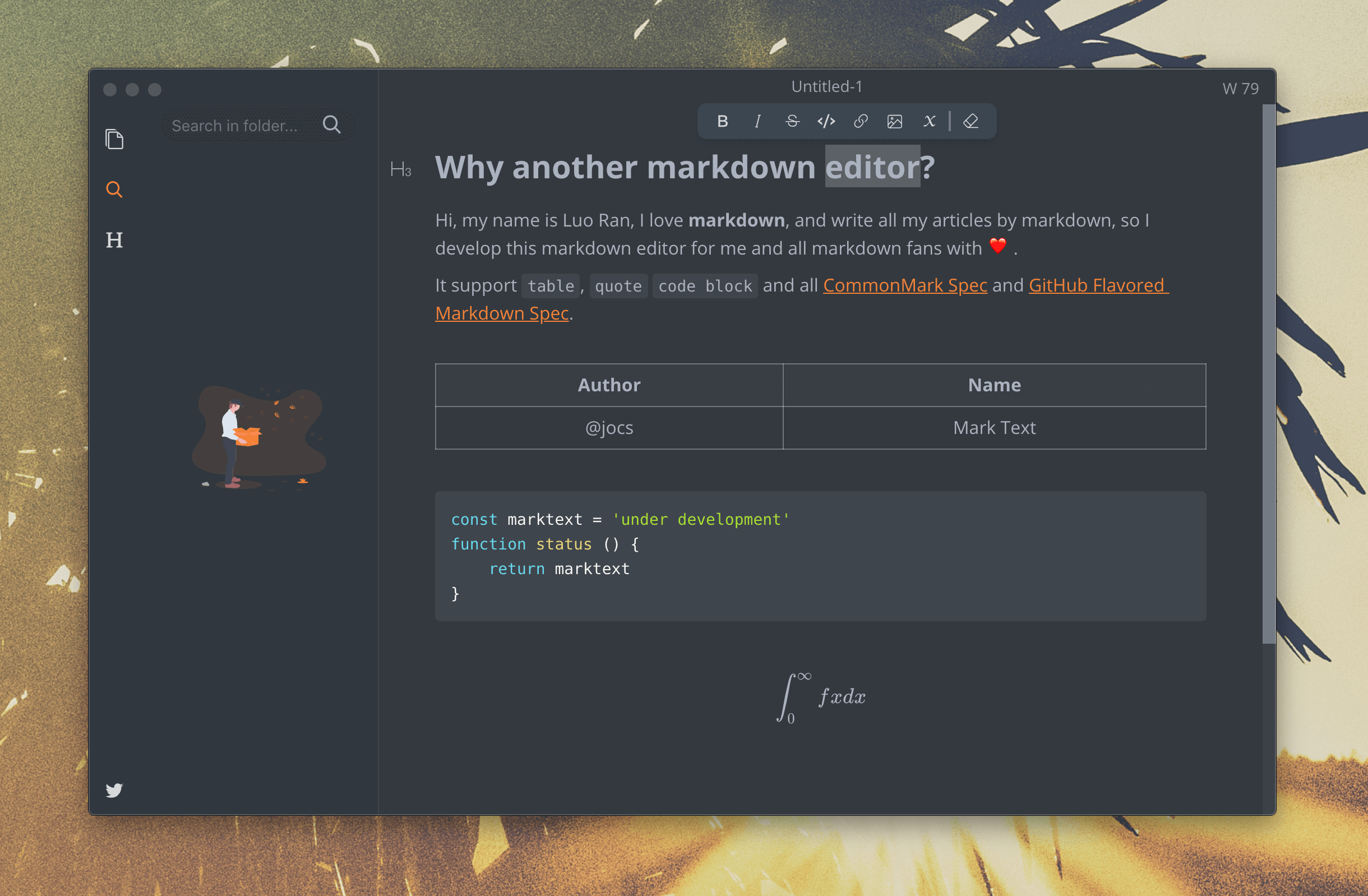 MarkText 软件展示图